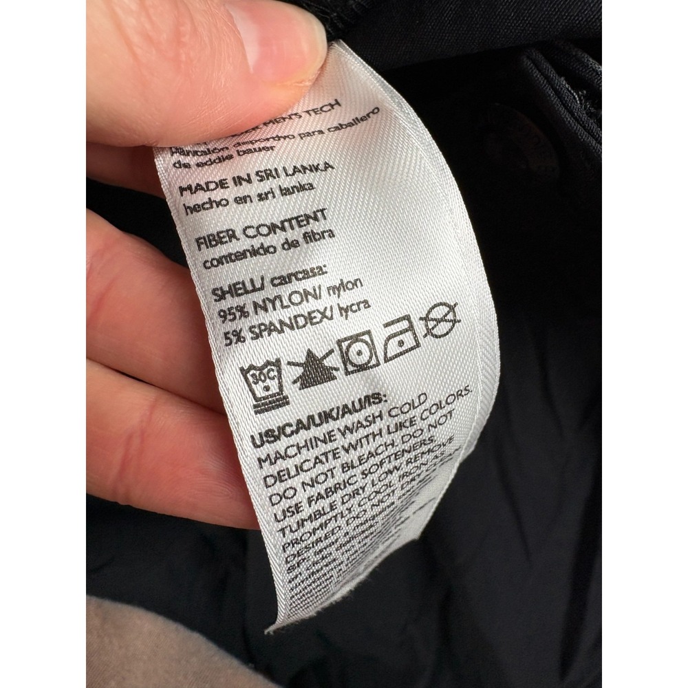 Eddie Bauer Mens Black Hiking Pants 40x30 Nylon Spandex Outdoor Casual - Picture 11 of 11